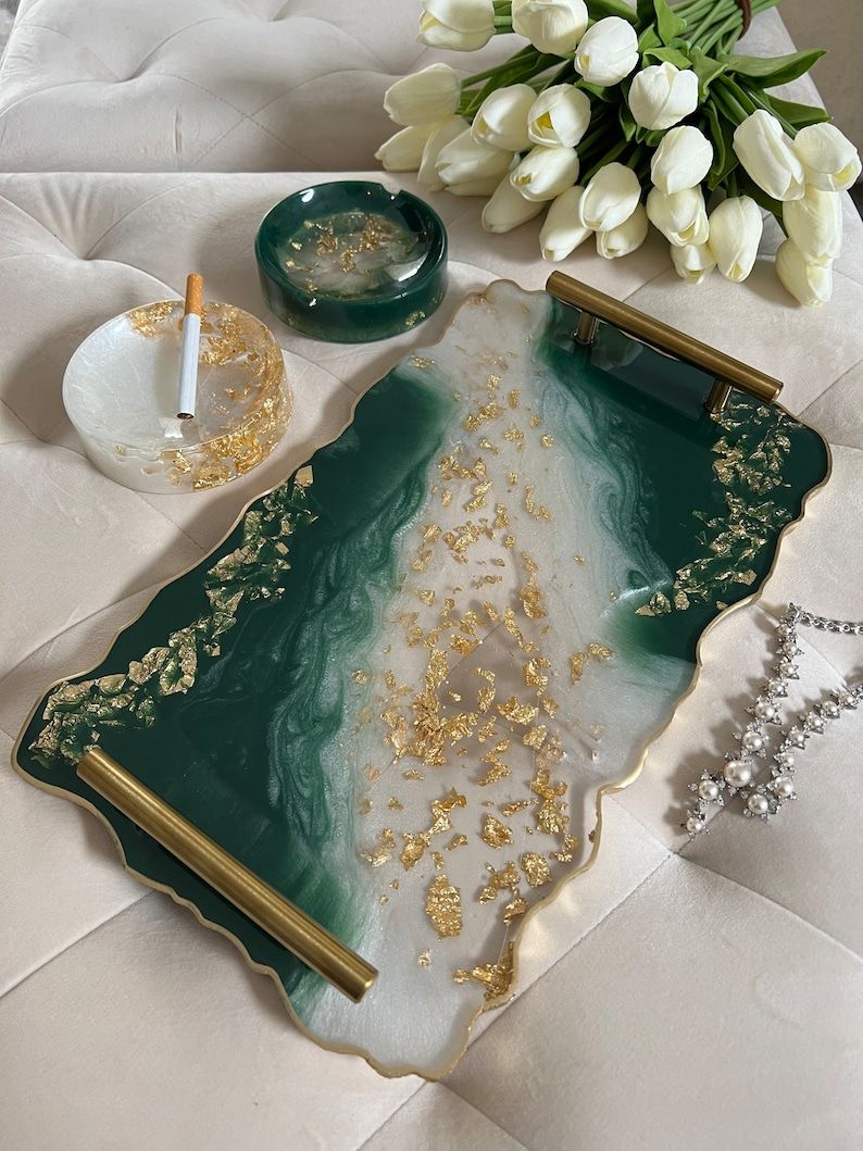 Handmade Resin Trays – Elegant Keepsake for Nikkah, Engagement &amp; Anniversaries