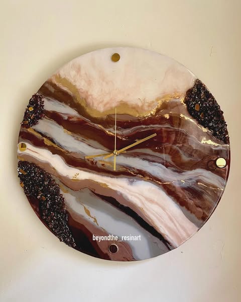 Handmade Resin Wall Clock – Unique Decorative Timepiece