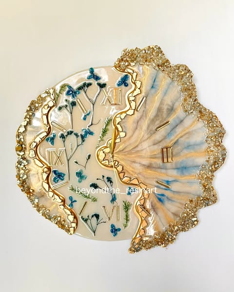Handmade Resin Wall Clock – Unique Decorative Timepiece