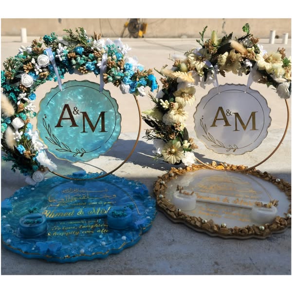 Handmade Resin Trays – Elegant Keepsake for Nikkah, Engagement &amp; Anniversaries