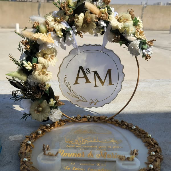 Handmade Resin Trays – Elegant Keepsake for Nikkah, Engagement &amp; Anniversaries