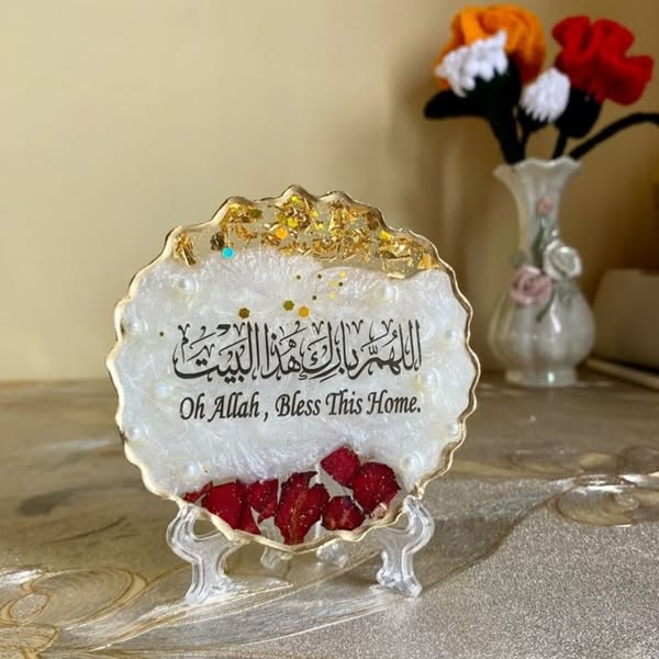 Handmade Resin Trays – Elegant Keepsake for Nikkah, Engagement &amp; Anniversaries