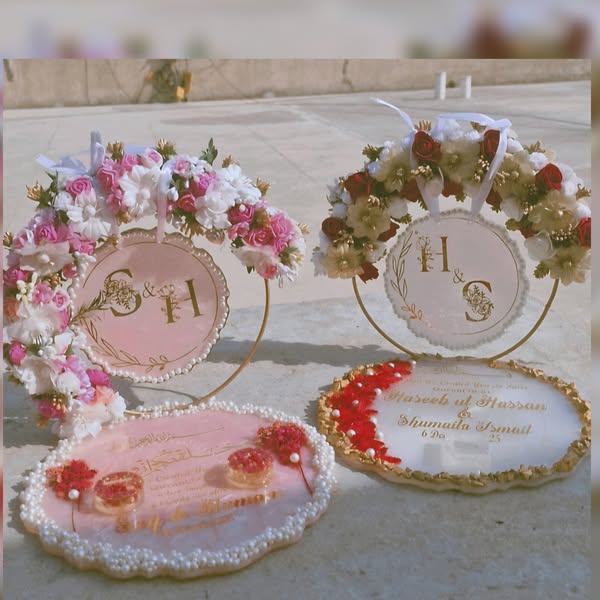 Handmade Resin Trays – Elegant Keepsake for Nikkah, Engagement &amp; Anniversaries