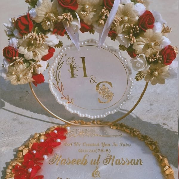 Handmade Resin Trays – Elegant Keepsake for Nikkah, Engagement &amp; Anniversaries
