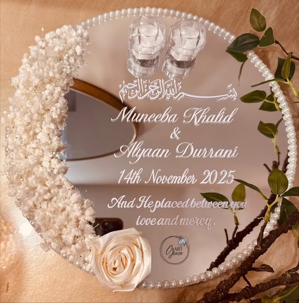 Handmade Resin Trays – Elegant Keepsake for Nikkah, Engagement &amp; Anniversaries