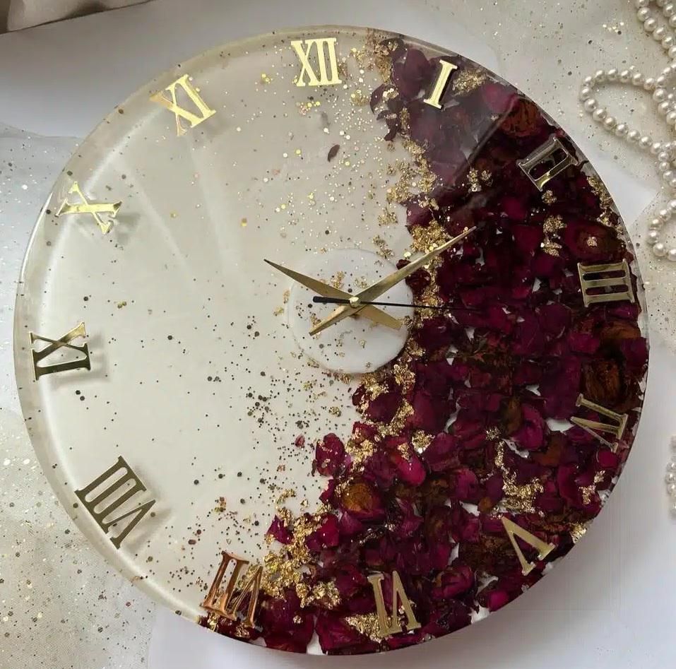 Handmade Resin Wall Clock – Unique Decorative Timepiece
