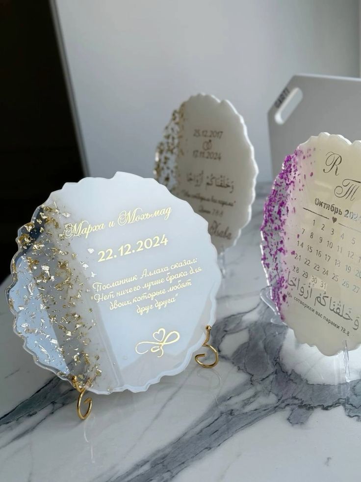 Handmade Resin Trays – Elegant Keepsake for Nikkah, Engagement &amp; Anniversaries