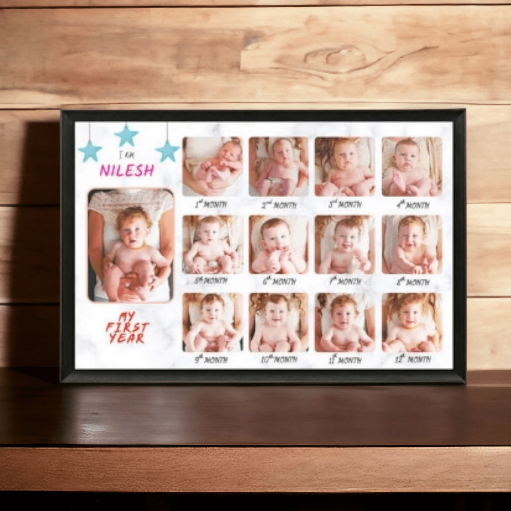 Kids 12-Month Frame – Personalized Baby Memory Frame