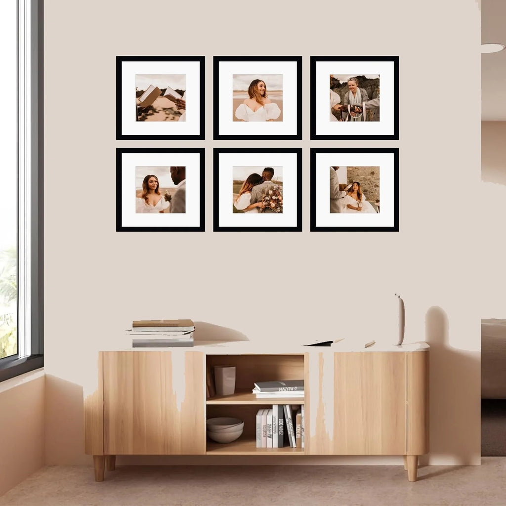 6-Piece Photo Frame Set – A4, Personalized