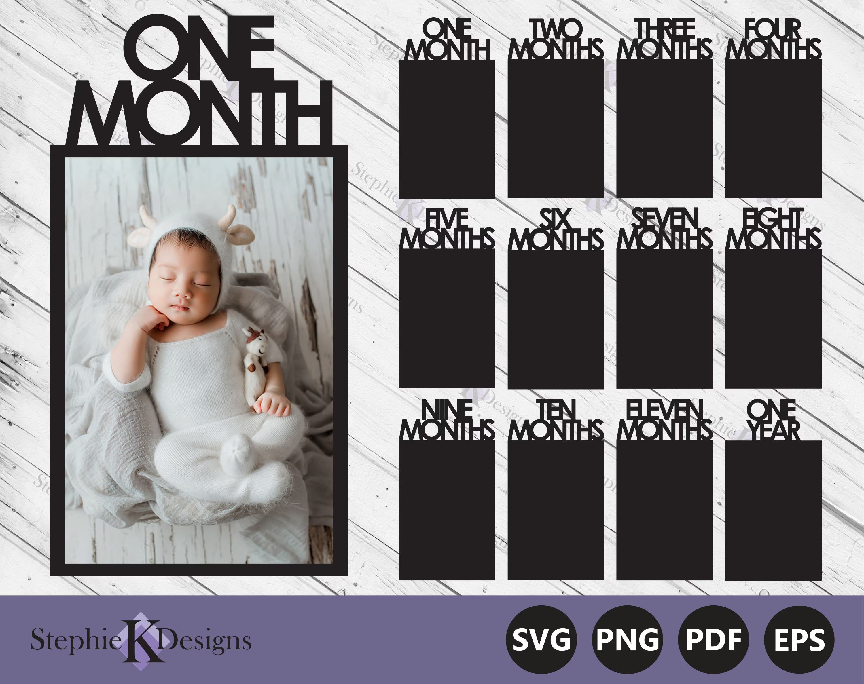 Kids 12-Month Frame – Personalized Baby Memory Frame