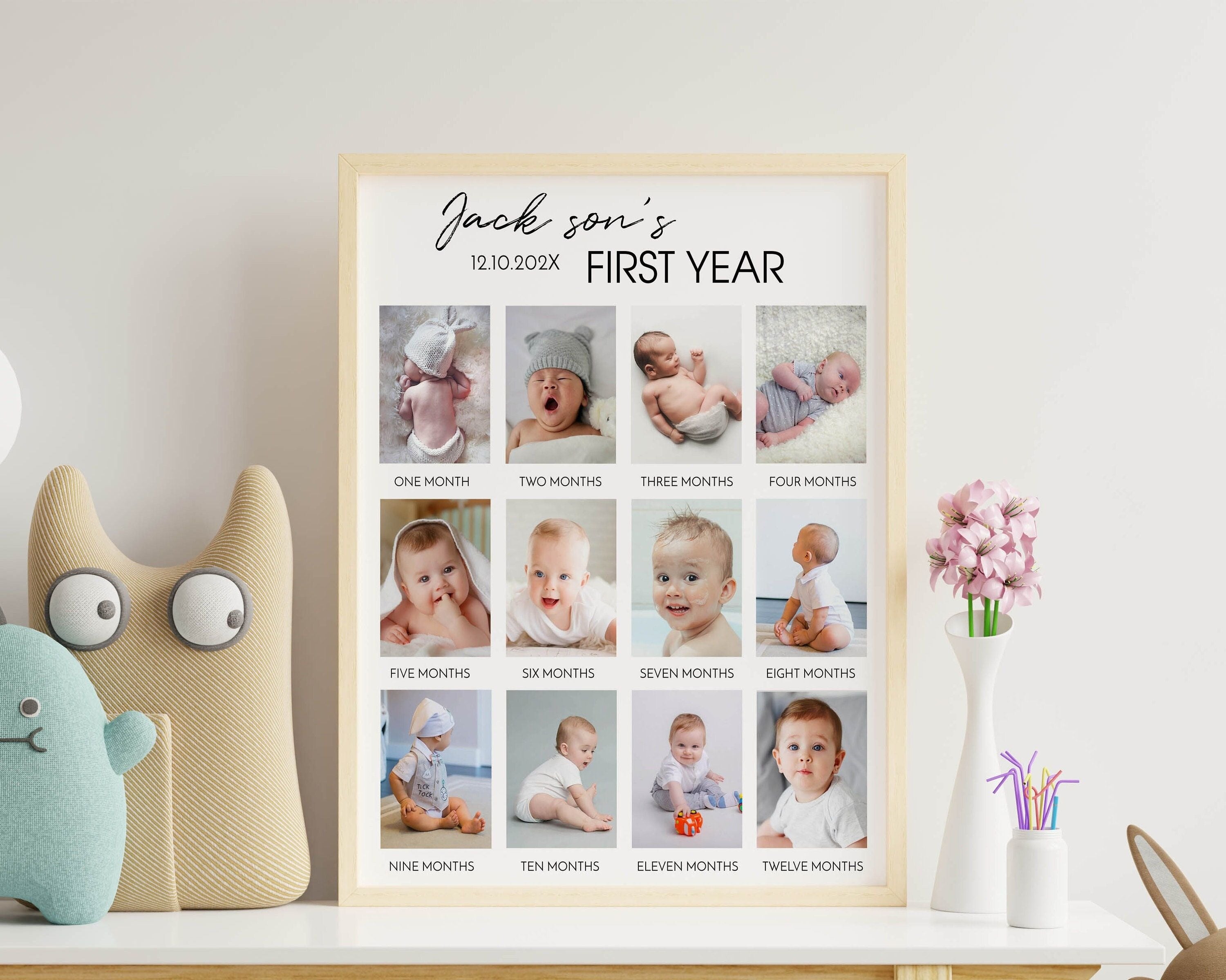 Kids 12-Month Frame – Personalized Baby Memory Frame
