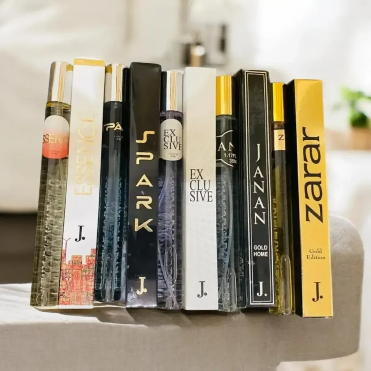 Pack of 5 Pen Perfumes – Zarar, Janan, J., Spark, J. Exclusive