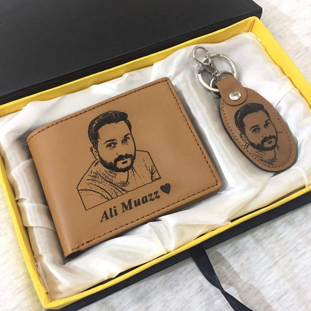 Customizable Wallet &amp; Keychain Gift Set – Personalized