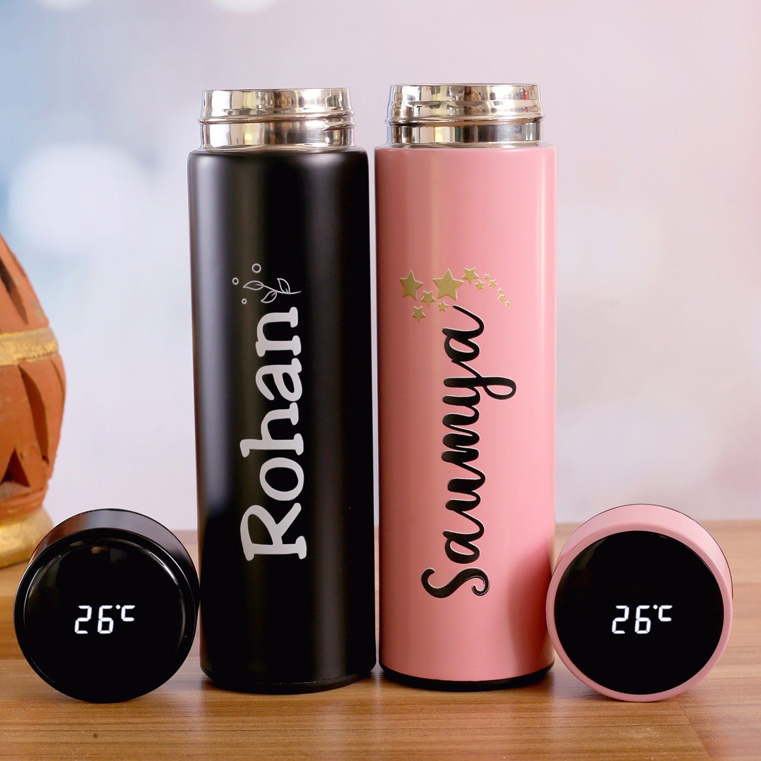 Customizable Temperature Bottle – Personalized