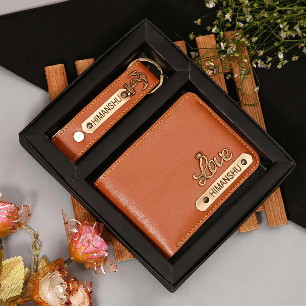 Customizable Wallet &amp; Keychain Gift Set – Personalized