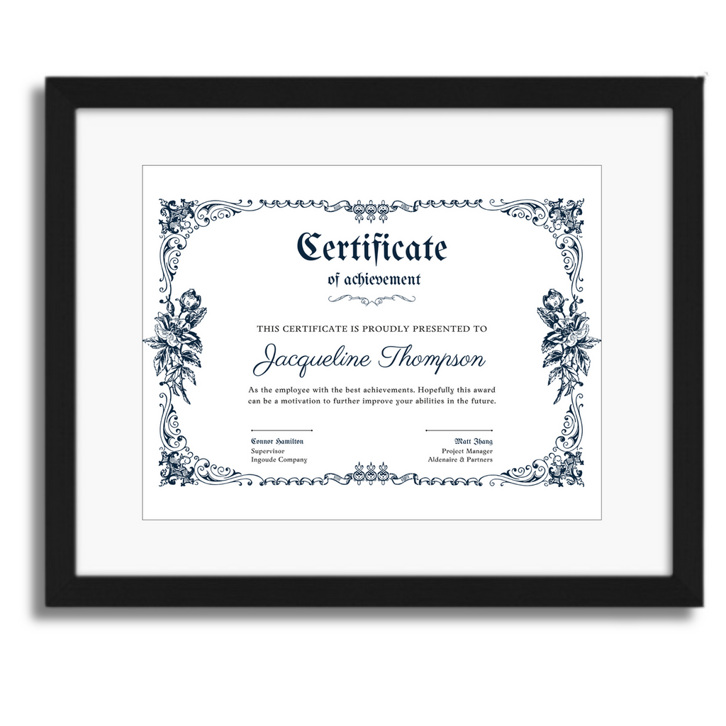 Certificate Frame – A4, Personalized