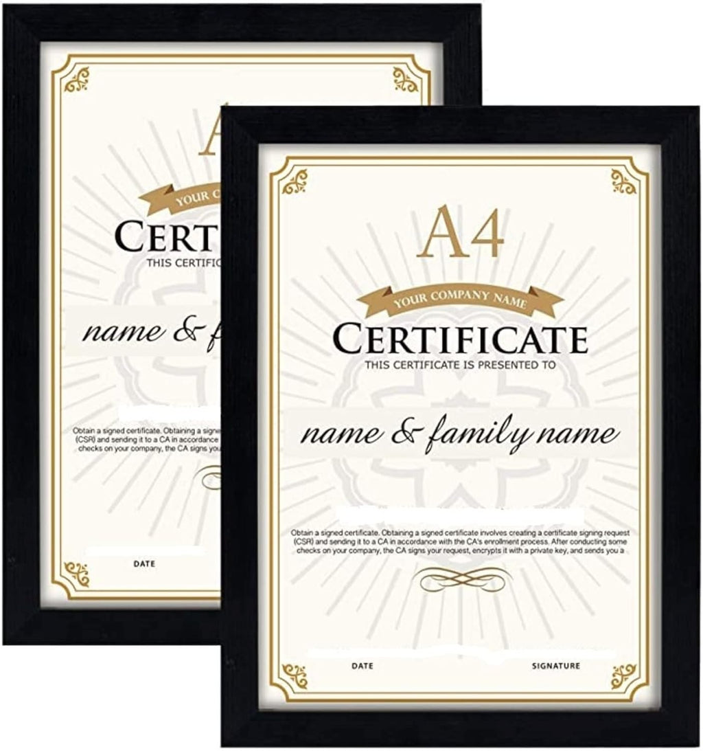 Certificate Frame – A4, Personalized