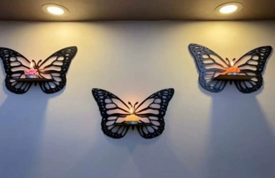 Butterfly Wall Shelf – Pack of 3