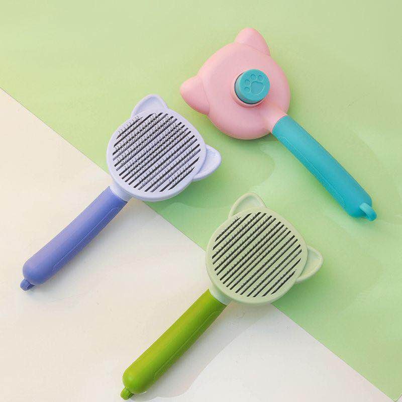Cat Face Self-Cleaning Brush – Gentle Grooming Tool