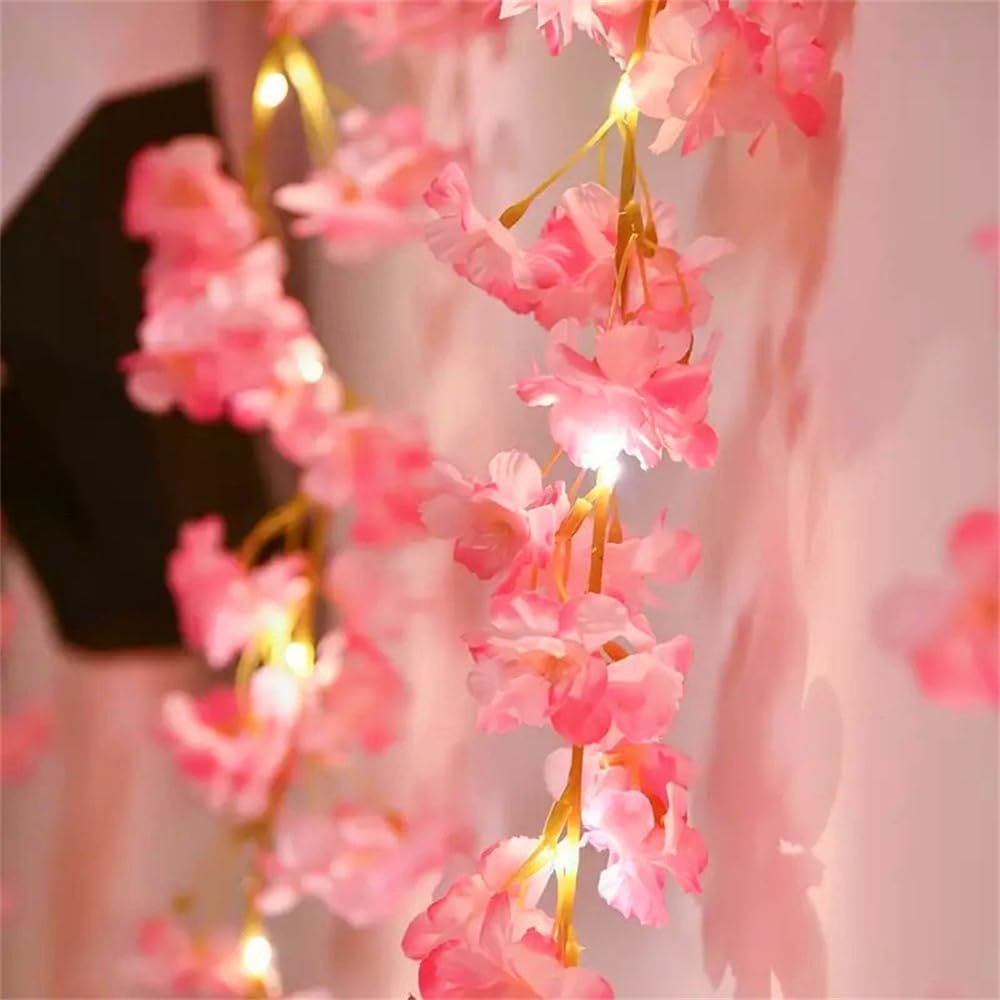 Cherry Blossom String Lights – 20 LED Decorative Fairy Lights