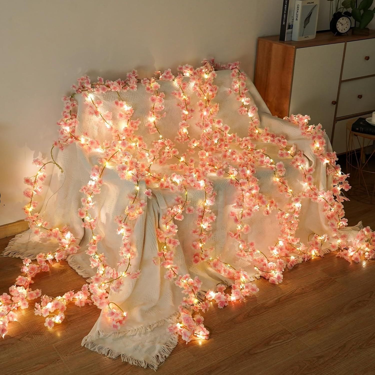 Cherry Blossom String Lights – 20 LED Decorative Fairy Lights
