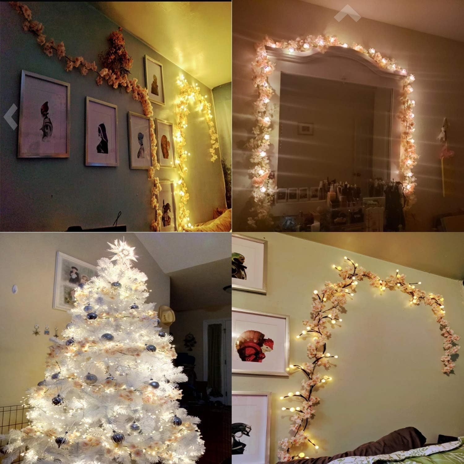 Cherry Blossom String Lights – 20 LED Decorative Fairy Lights