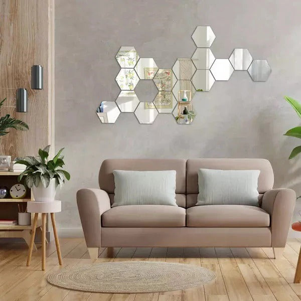 Hexagon Mirror – Decorative Wall Accent